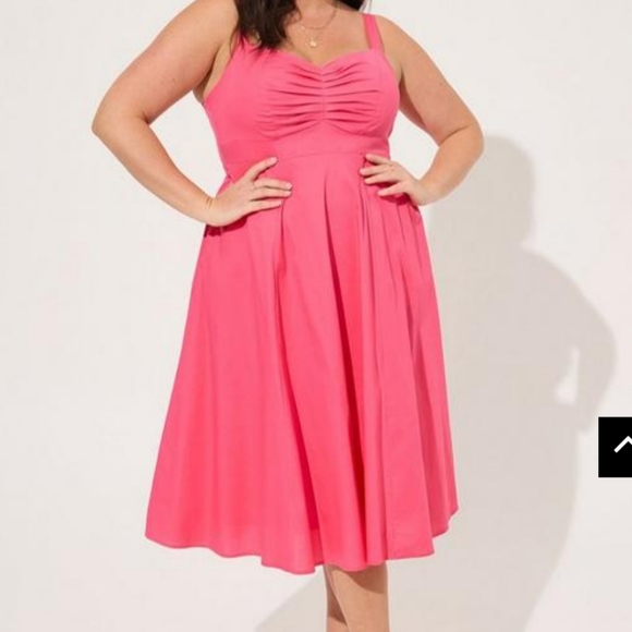 NWT Torrid Midi Poplin Dress - Picture 5 of 6